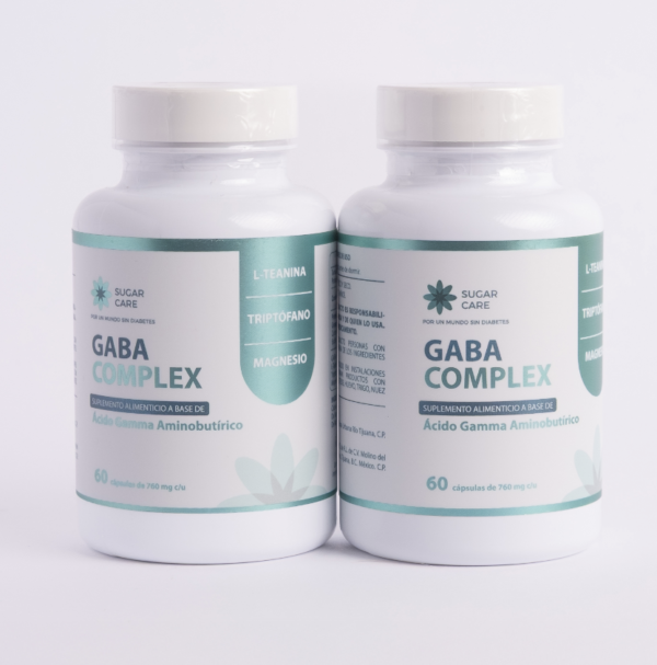 2 frascos de GABA complex (L-teanina + Triptófano + Magnesio) con 60 cápsulas cada uno